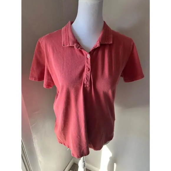 Vintage Woolrich salmon‎ Short Sleeve Polo Shirt - Picture 1 of 8